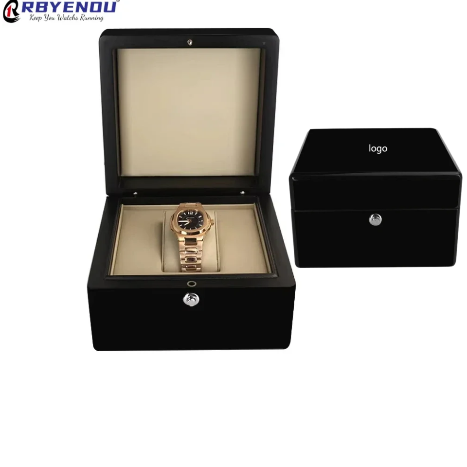 Luxury Watch Brands Logo - Lüks Ahşap Özelleştirilebilir Logolu Saat Kutusu