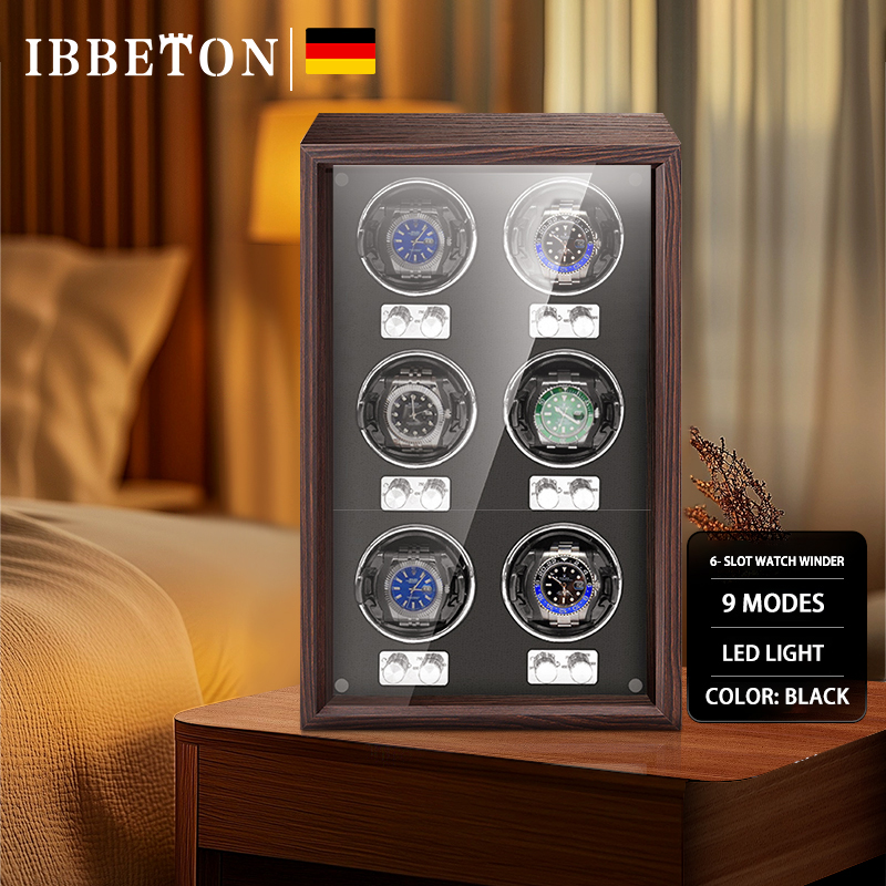 Luxury Watch Winder Box - IBBETON Lüks Marka Ahşap saat zembereği