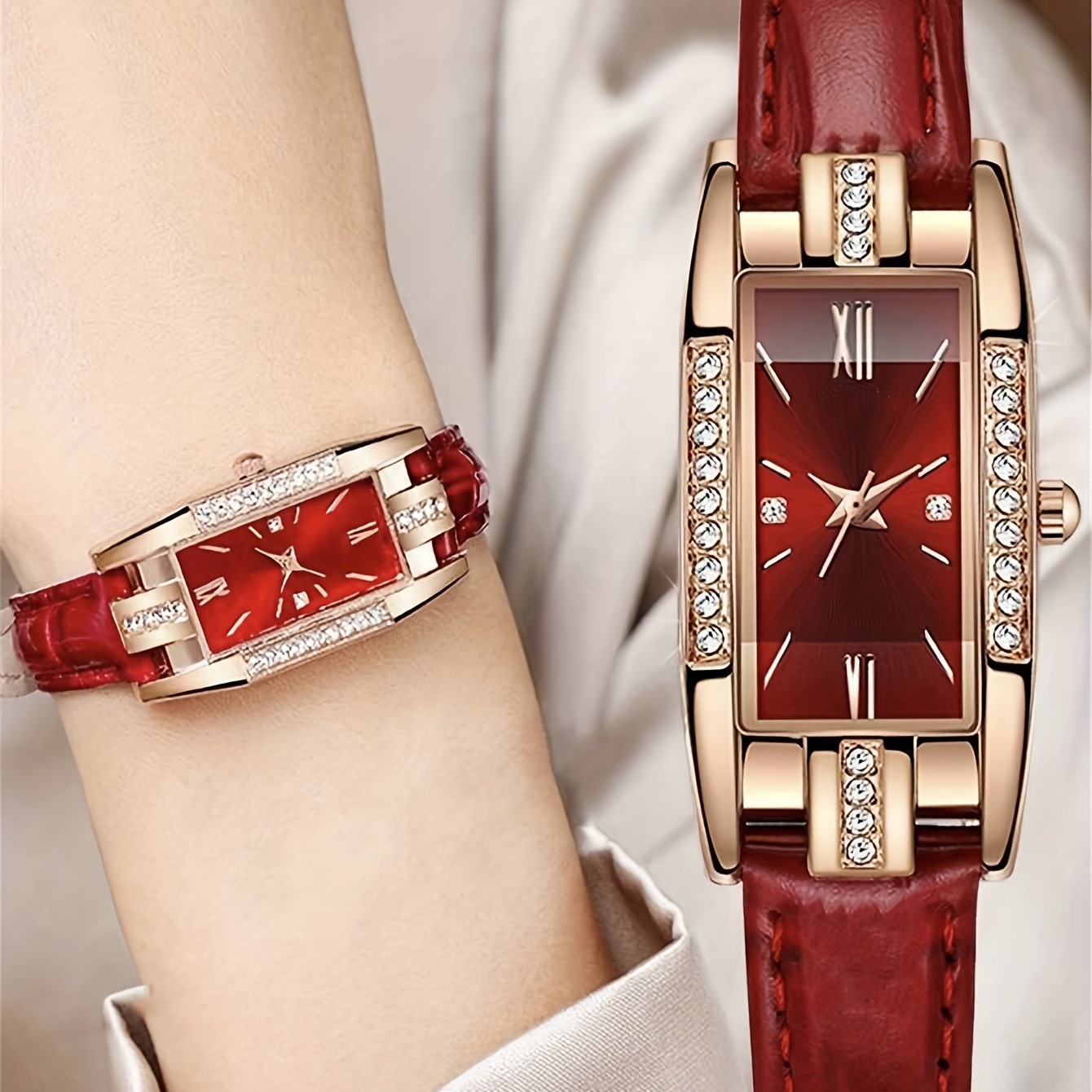 Kadın Saati Dikdörtgen İbreli  - Luxury Watch Gift For Her incelemesi ve fiyatı