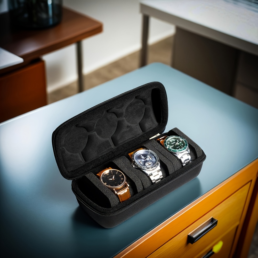 1/2 PC Lüks 3 yuvalı Saat Seya - Luxury Watch Case Travel incelemesi ve fiyatı