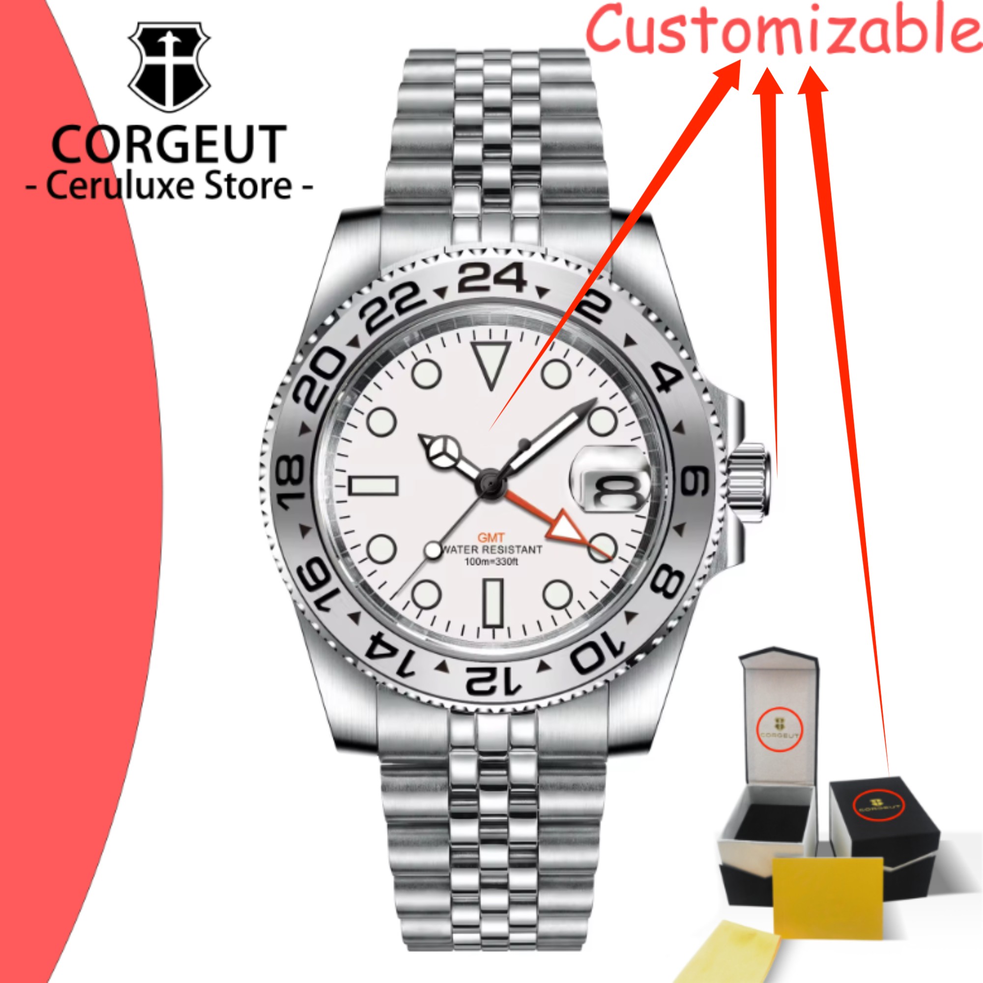 ÖZEL Logo 40mm 515 GMT Kuvars  - Luxury Watch Brands Logo incelemesi ve fiyatı