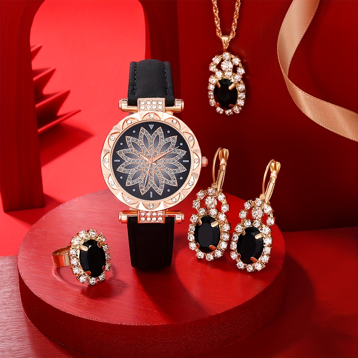 Lüks Rhinestone Kuvars Saat Pa - Luxury Watch Gift For Her incelemesi ve fiyatı