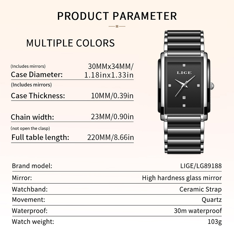 LIGE Yeni Lüks Kadın Saatler Z - Luxury Watch Case Travel incelemesi ve fiyatı