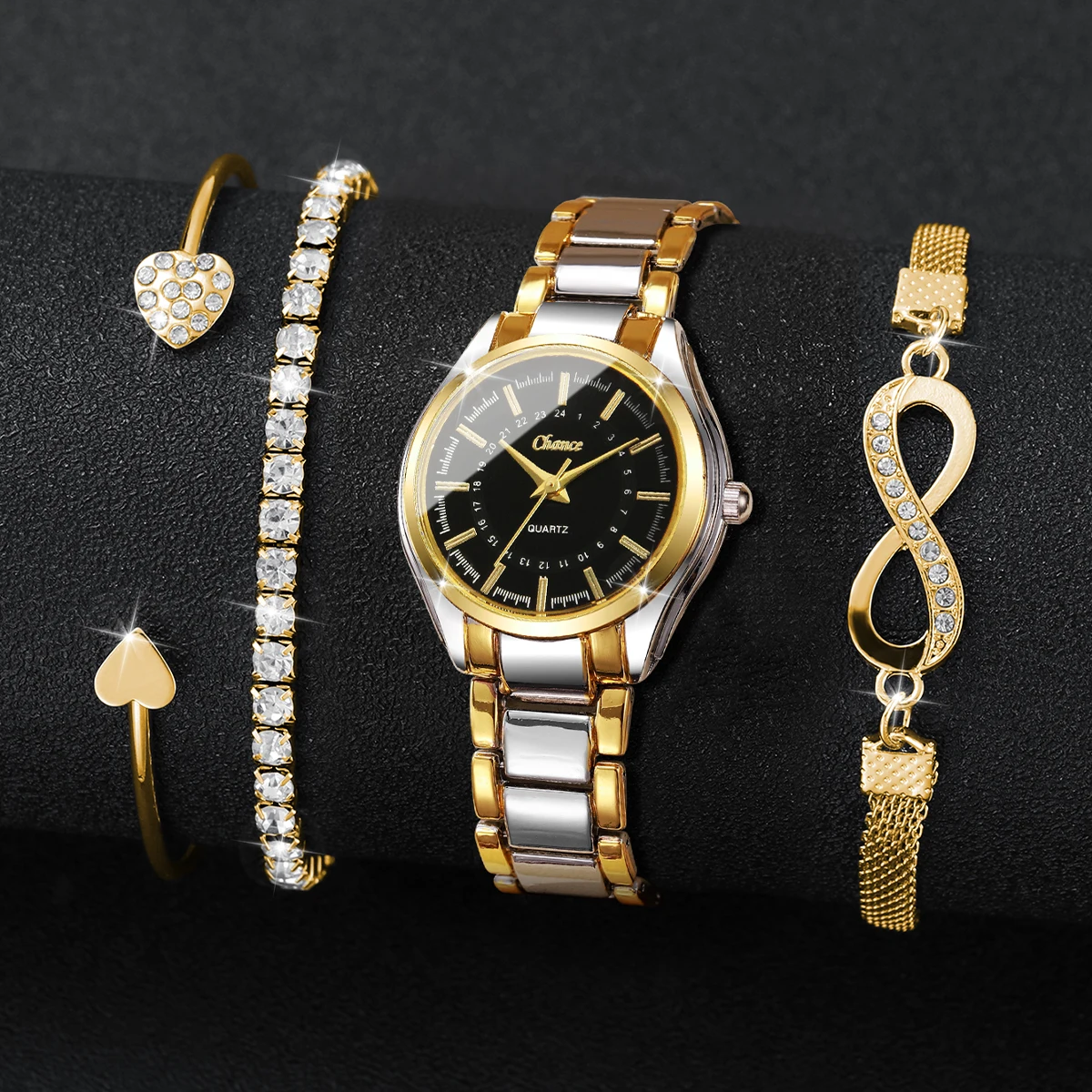 4 adet zarif kadın saatler bil - Luxury Watch Case Travel incelemesi ve fiyatı