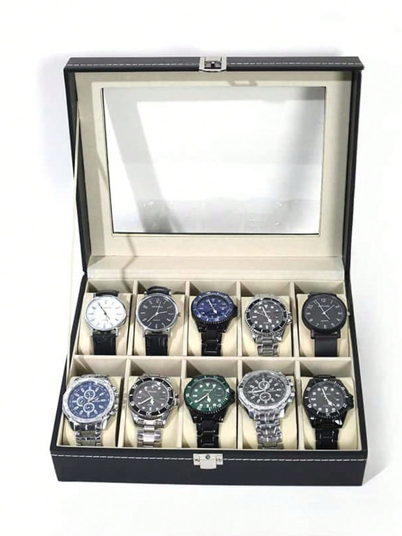 Kilitli Deri Saat Kutusu, Büyü - Luxury Watch Holder incelemesi ve fiyatı