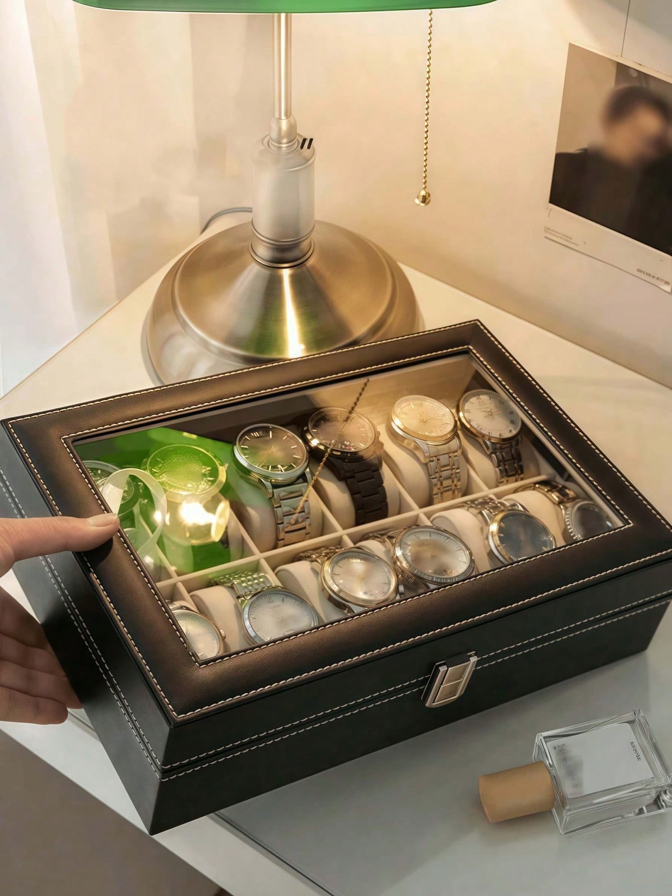 Kilitli Deri Saat Kutusu, Büyü - Luxury Watch Holder incelemesi ve fiyatı
