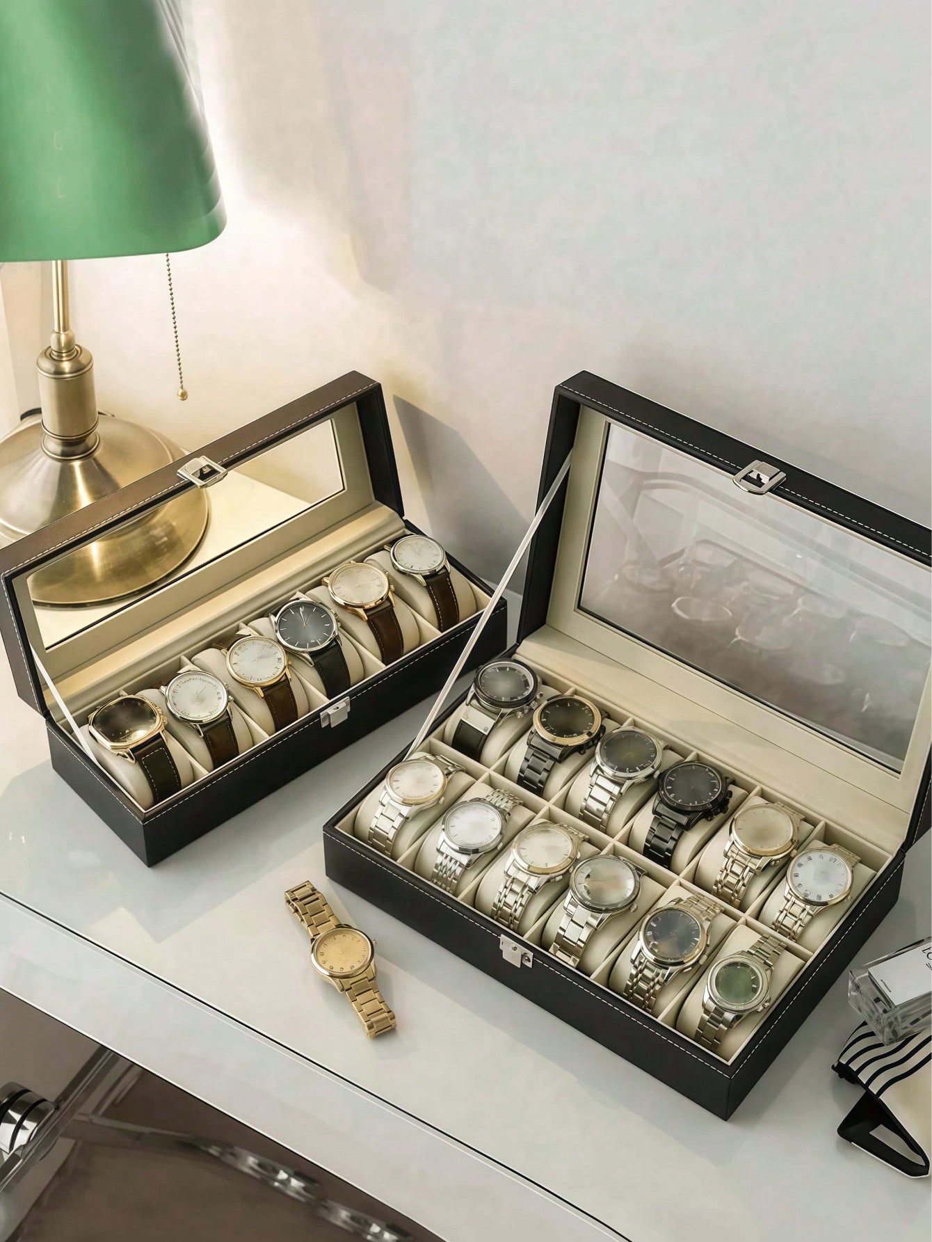 Kilitli Deri Saat Kutusu, Büyü - Luxury Watch Holder incelemesi ve fiyatı