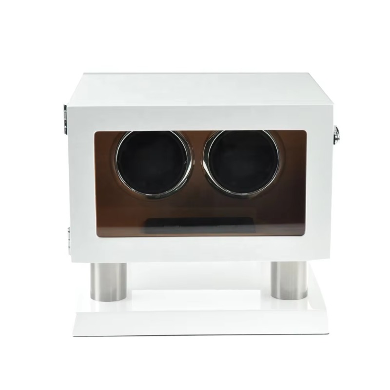 Beyaz Kahverengi Deri Kontrolö - Luxury Watch Winder Box incelemesi ve fiyatı