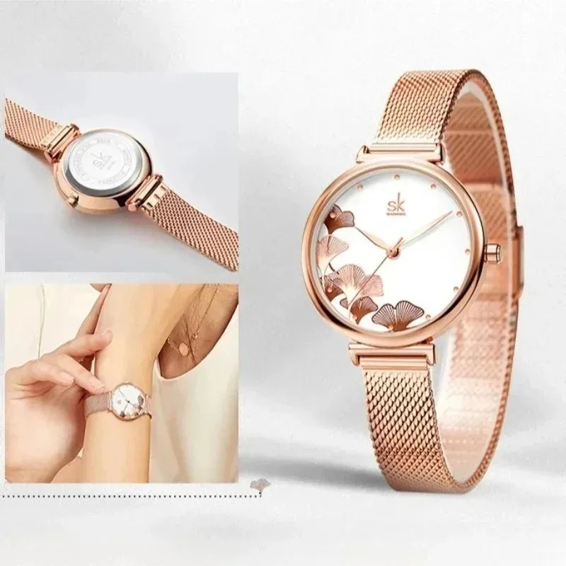 Lüks kadın ginkgo yaprağı dese - Luxury Watch Gift For Her incelemesi ve fiyatı
